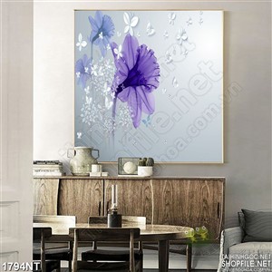Tranh cánh hoa tím