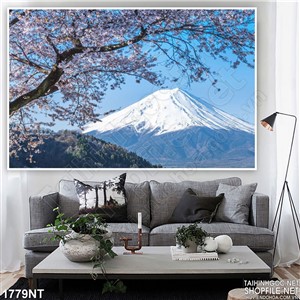 Tranh đỉnh núi phú sĩ in uv