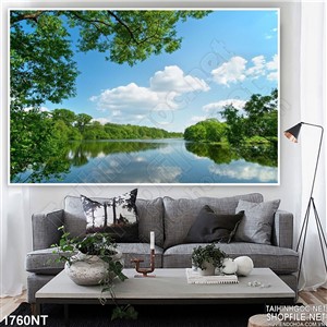 Tranh sông xanh trong rừng