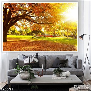 Tranh tán cây lá vàng