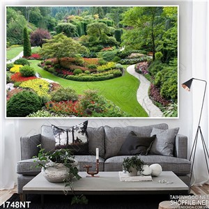 Tranh khu vườn nhìn từ trên cao