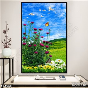 Tranh bồ câu tung cánh