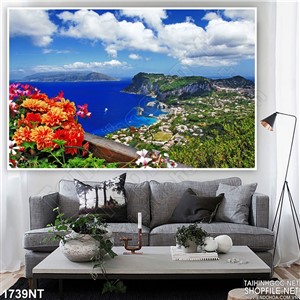 Tranh khóm hoa trên đảo