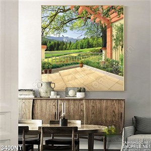 Tranh khu rừng trước sân nhà