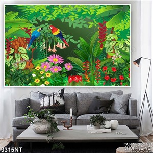 Tranh thiên nhiên thơ mộng in uv