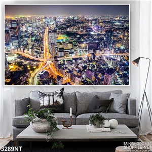 Tranh những nhánh đường sáng giữa thành phố