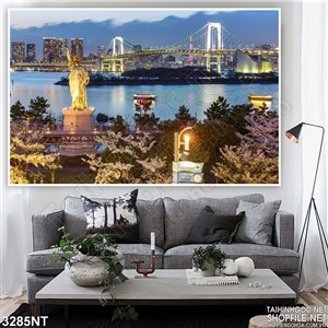 Tranh bức tượng sát bờ biển treo tường