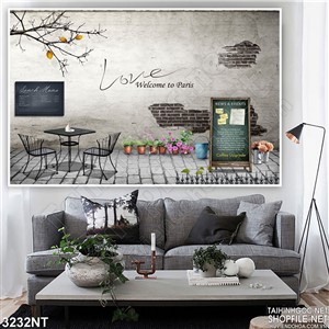 Tranh một góc nhỏ quán cafe