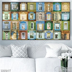 Tranh những ô cửa số đầy màu sắc