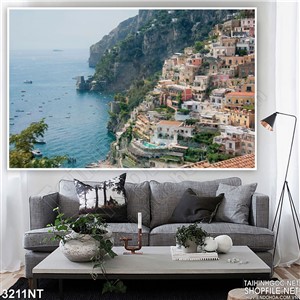 Tranh những ngôi nhà nối đuôi trên ngọn đồi