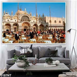 Tranh ăn uống ngoài trời 3d