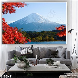 Tranh ngọn núi Phú Sĩ nhìn từ xa