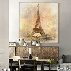 Tranh vẽ tháp effen u buồn in uv