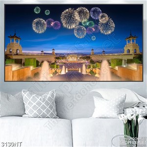 Tranh pháo hoa trong màn đêm