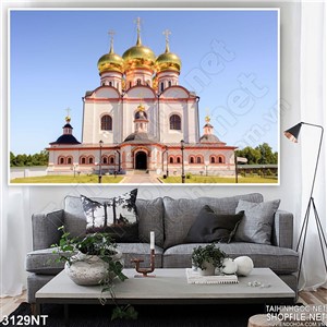 Tranh lâu đài vàng trong nắng