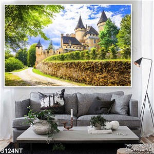 Tranh con đường nhỏ vào lâu đài 3d