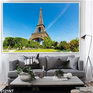 Tranh khu rừng dưới chân tháp effen