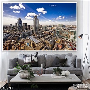 Tranh thành phố nhìn từ trên cao 3d