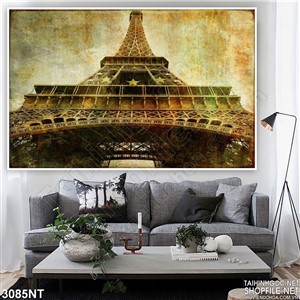 Tranh một góc dưới chân tháp effen