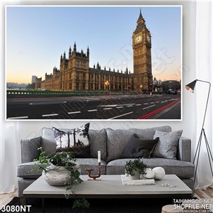 Tranh toà nhà nguy nga rộng lớn treo tường