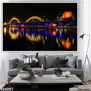 Tranh cầu Rồng rực rỡ ánh đèn