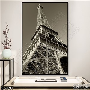 Tranh dưới chân tháp effen hùng vĩ 3d