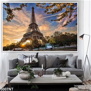 Tranh ngọn tháp effen buổi xế chiều