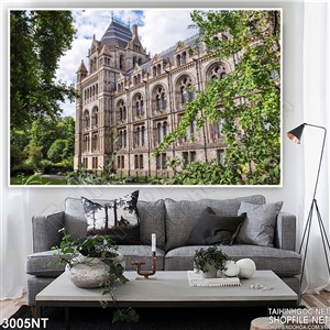 Tranh tòa lâu đài trong khu rừng xanh