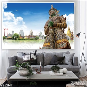 Tranh bức tượng chiến binh dũng mãnh