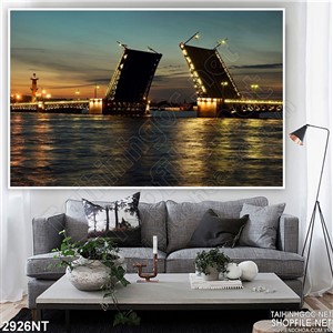 Tranh cây cầu quay treo tường