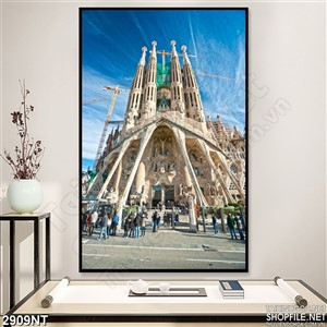 Tranh nhà thờ hùng vĩ in uv