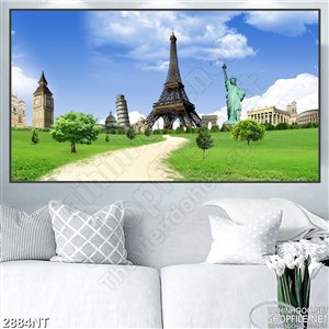 Tranh con đường dưới chân tháp effen