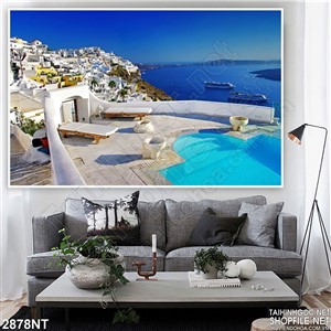 Tranh khu du lịch trong mơ 3d