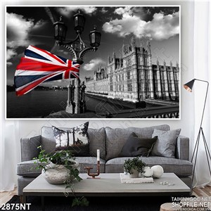 Tranh lá cờ tổ quốc bay cao in uv