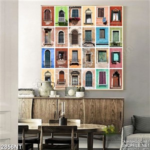 Tranh những ô cửa sổ đa sắc màu