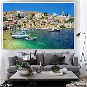 Tranh hòn đảo thơ mộng in uv