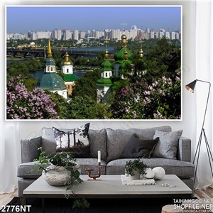 Tranh huững chóp lâu đài trong rừng sâu