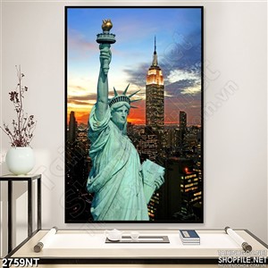 Tranh tường thần vệ nữ trang trí bức tường