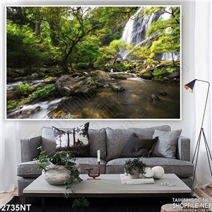 Tranh khu rừng ngập đầy nước 3d