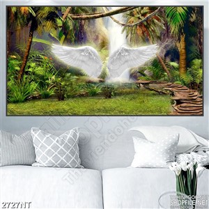 Tranh đôi cánh thiên thần giữa cánh rừng