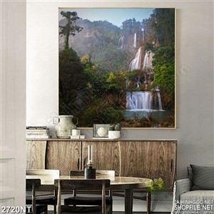 Tranh những con thác trên đỉnh núi cao