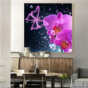 Tranh hoa lan và những bóng nước trong