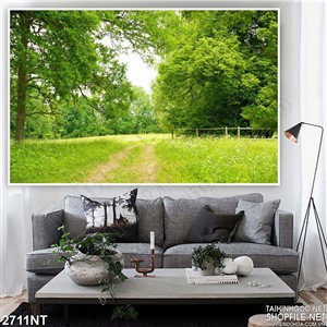 Tranh con đường mòn dẫn vào rừng