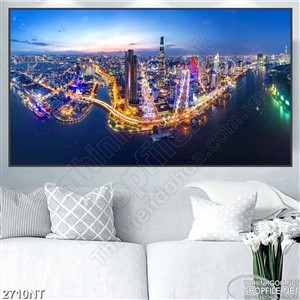 Tranh toàn cảnh thành phố biển