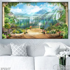 Tranh phong cảnh sông núi thơ mộng