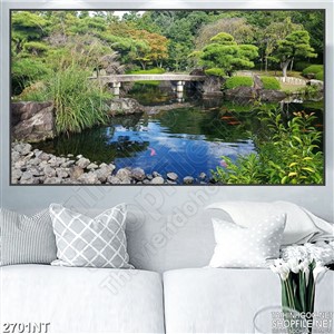 Tranh câu cầu trong khu rừng