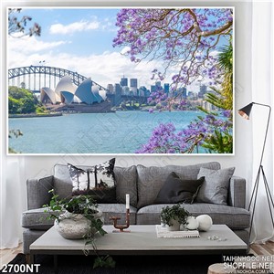 Tranh cây cầu bên sông treo tường