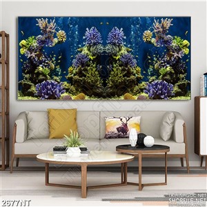 Tranh san hô tím dưới đáy đại dương
