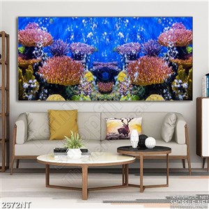 Tranh thành phố san hô dưới đáy biển