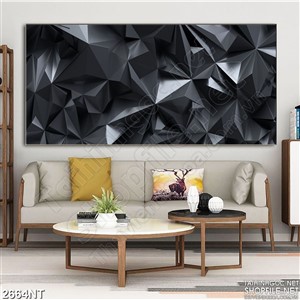 Tranh hình lập phương tông màu xám